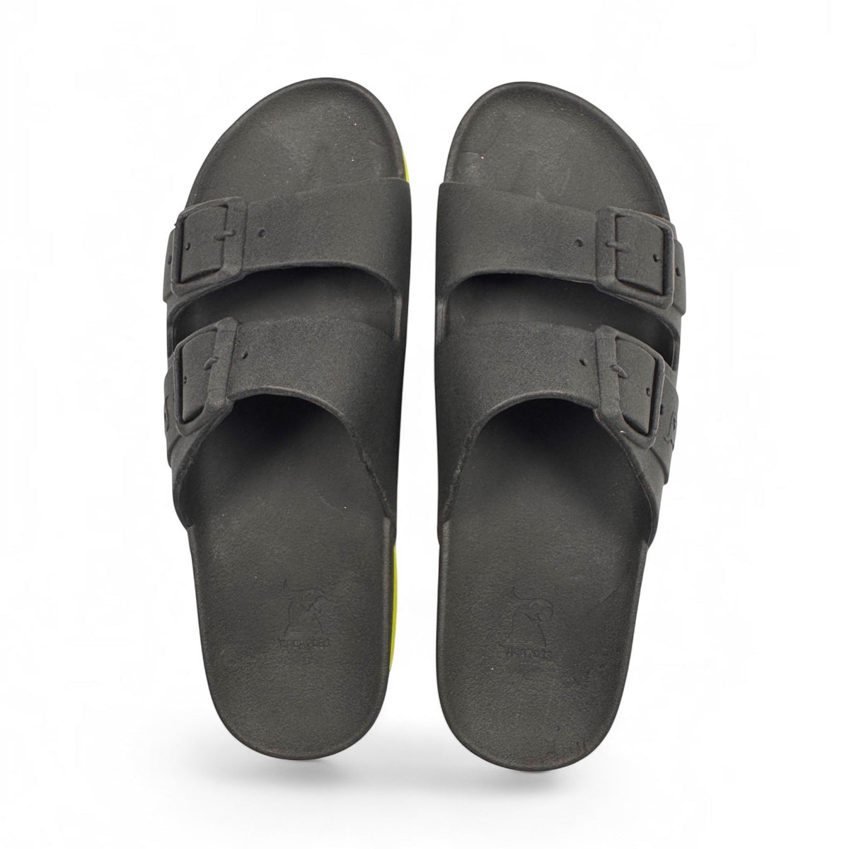 Top view of Cacatoès Brasilia Carbone and Yellow men's sandals