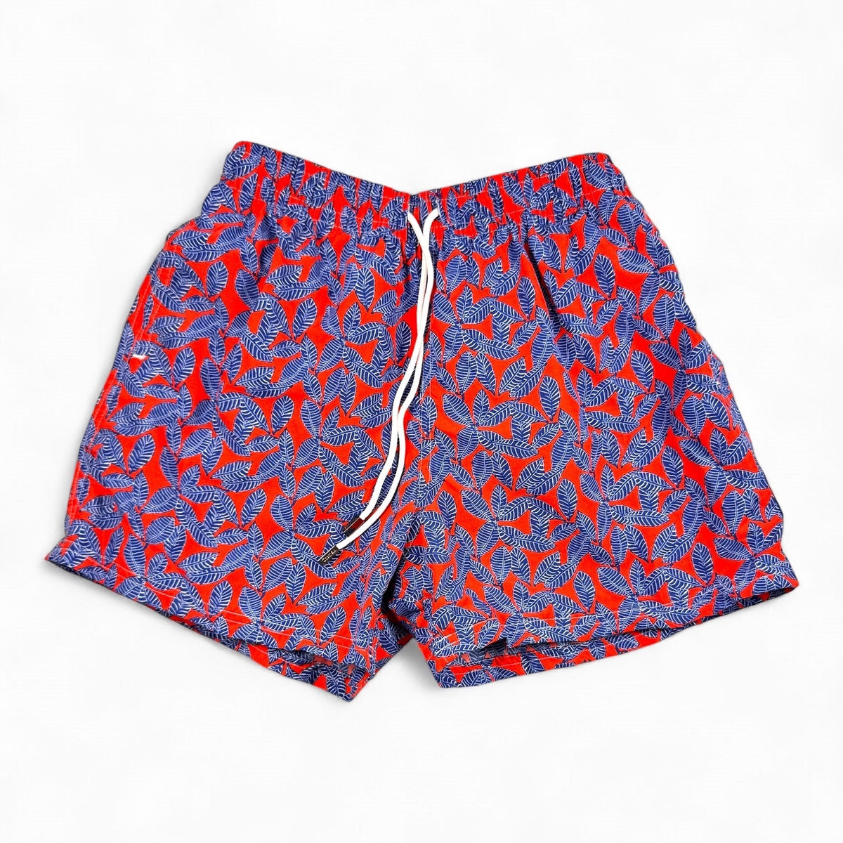 98 Coast Av. Red Print Swim Shorts
