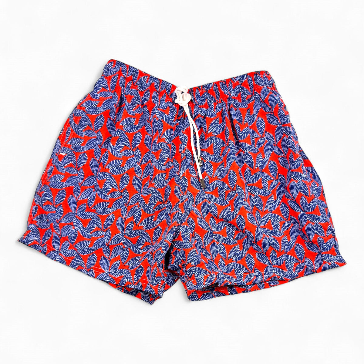 98 Coast Av. Red Print Swim Shorts